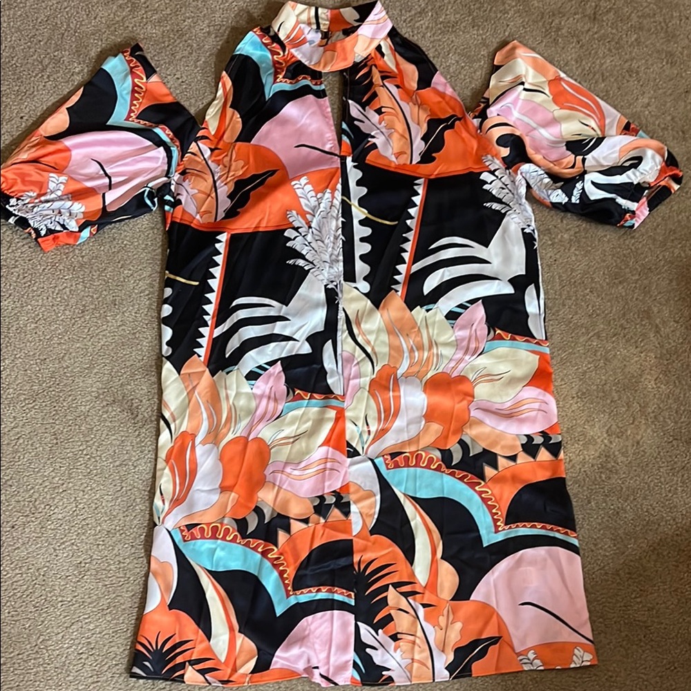 Bloomingdale's Multicolor Floral Midi Dress